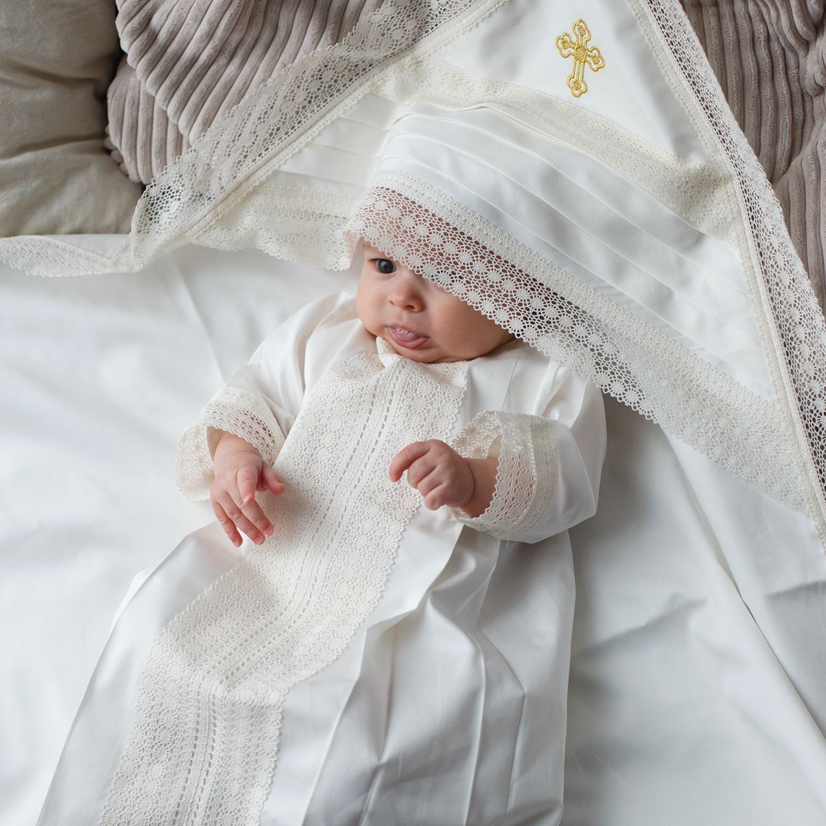 Крыжма "Крещения" с утеплением Angelsky 1901-1, Молочный